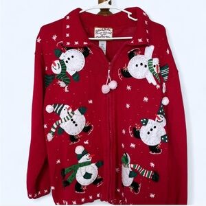 Vintage Heirloom Collectibles Red Christmas Sweater